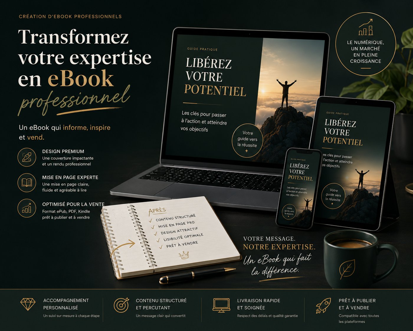Création d'ebooks professionnels — DigitaLeaf